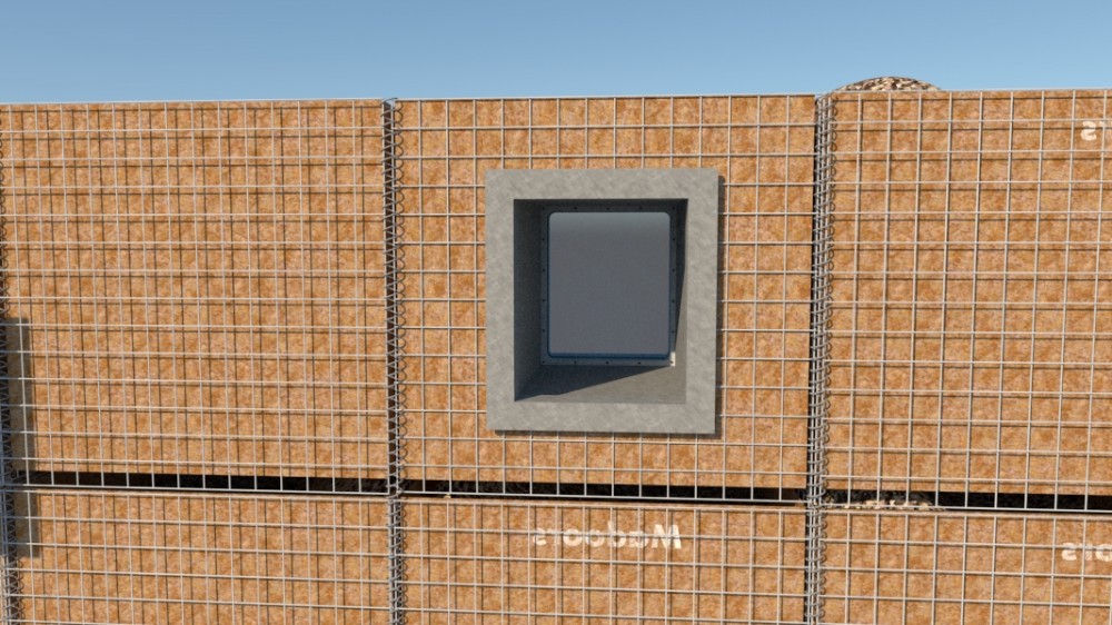 Gabion Kum Dolu Çevre Duvarı İçin Balistik Cam 